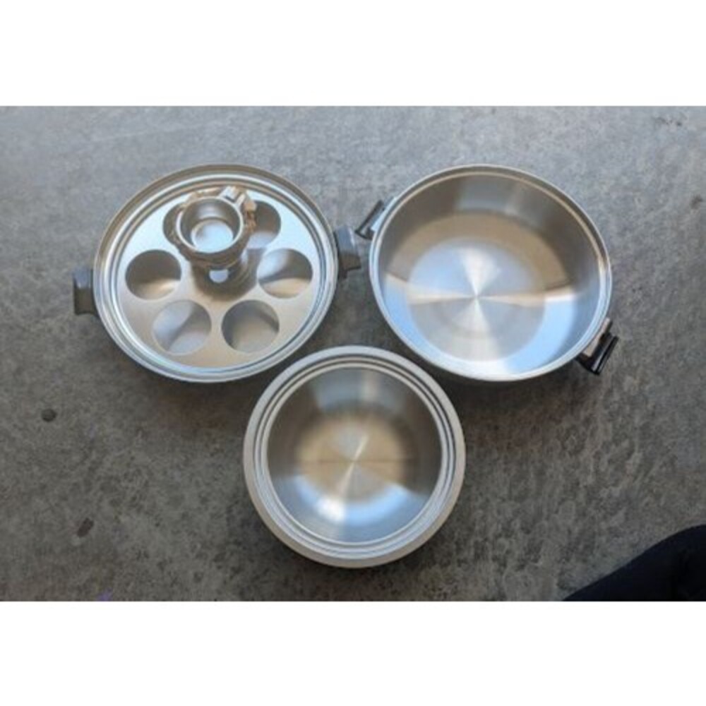 ROYAL QUEEN 5 PLY MULTI CORE STAINLESS 11" SKILLET HIGH DOME LID DUTCH OVEN  EUC